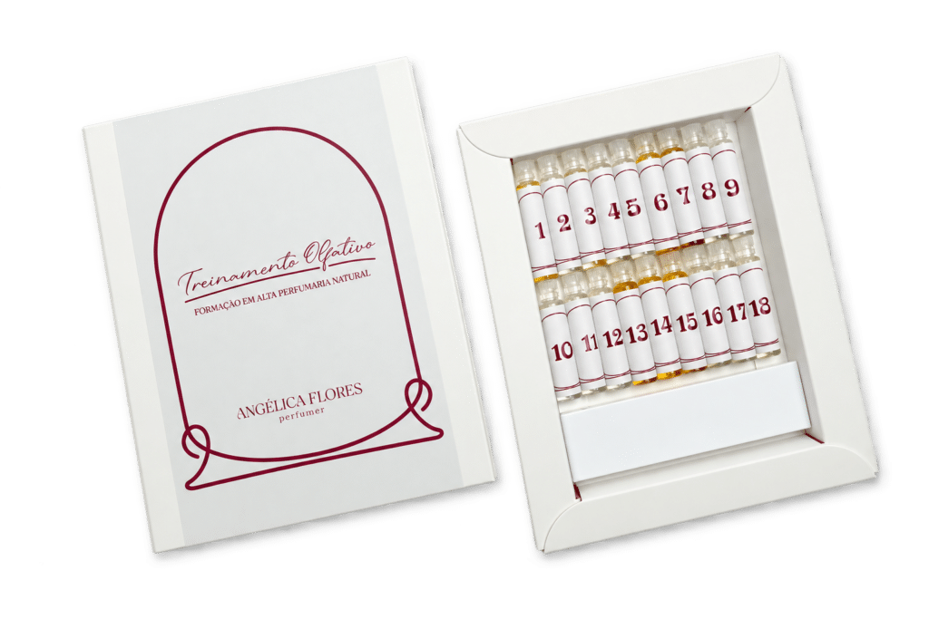 Coffret avec flacons d'entrainement olfactif
