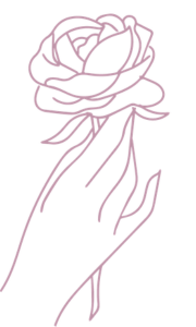 Main tenant une rose